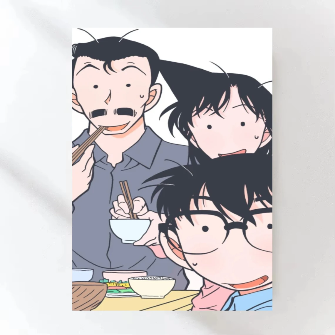 Oil Painting Anime Detective Conan Family Dinner Scene By Numbers Modern Wall Decor for Living Room Bedroom Gift No Frame