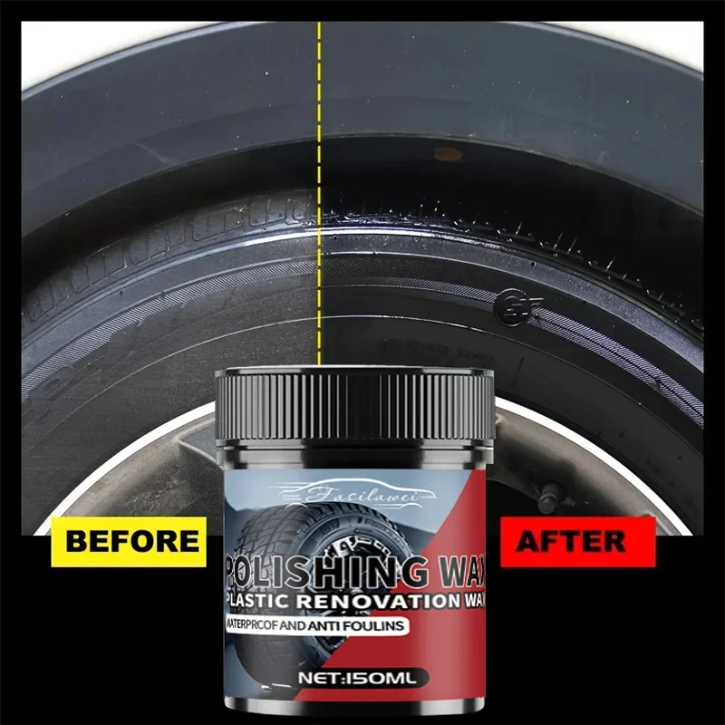 Good 150g Tire Shine & Retread Wax - Durable Anti-Aging Gloss Enhancer for Car Tires, Blackening Care Agent