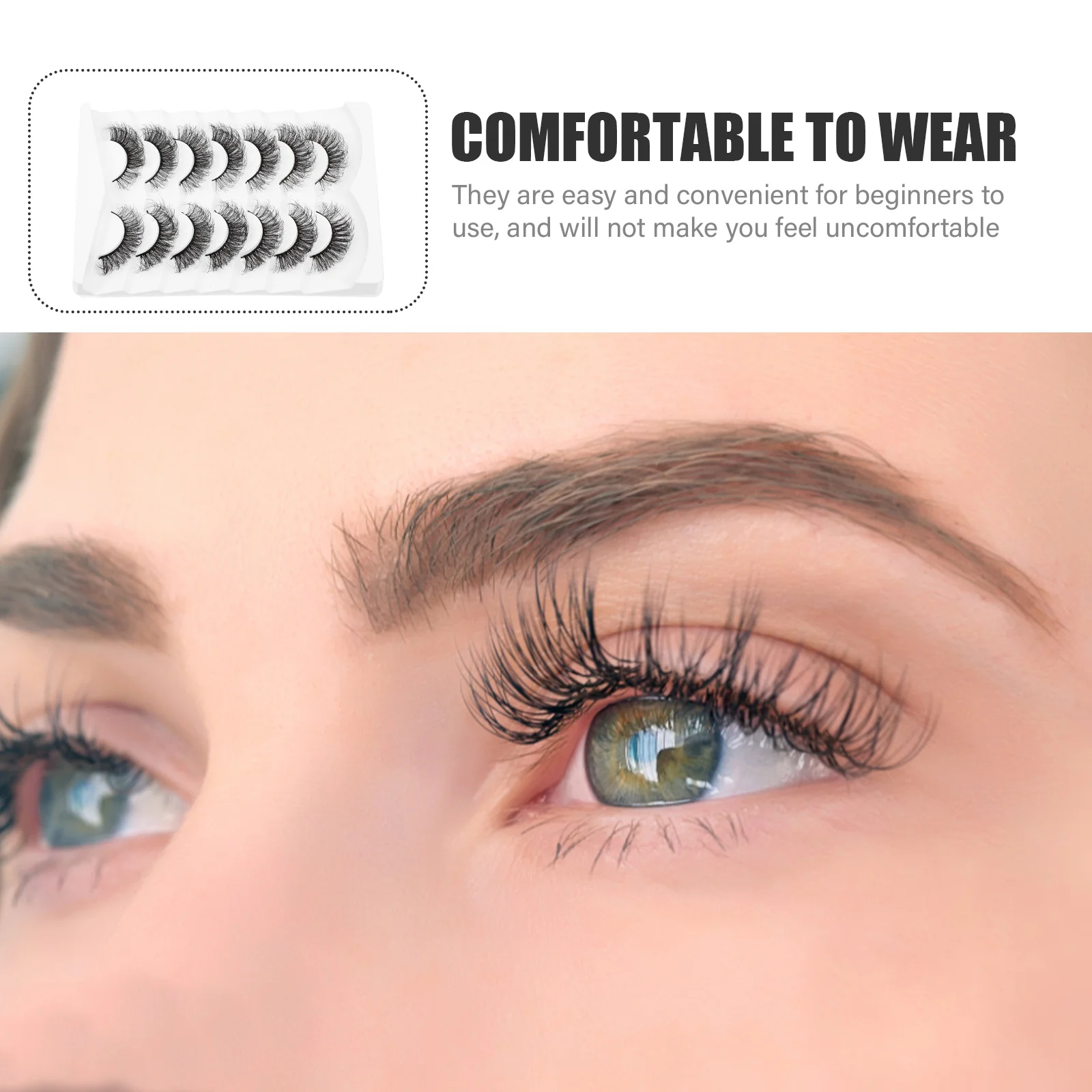 

False Lashes with Natural Look Fake Eyelash Extension Strips Extensions Eyelashes