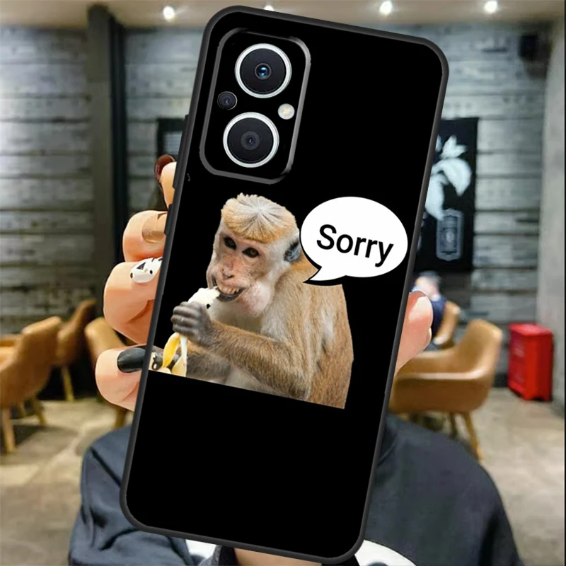 Monkey Sipping  Capri Meme Phone Case For OPPO Reno 8 Lite 7 6 5 4 3 8T 2Z 5Z 4Z Find X5 Lite X3 X2 Neo X6 Pro Cover