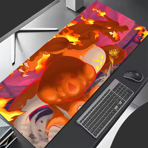 Mouse Pad Gaming Accessories PC Gamer alfombrilla Big Pokemon Charizard Computer Desk Mat Laptop Varmilo Keyboard Pads Mousepad