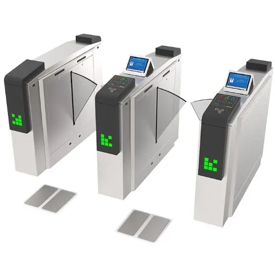 Turnstile Tripod Doors with Fingerprint Access Control, ESD Barrier Gate, and RFID Reader for Secure Entry