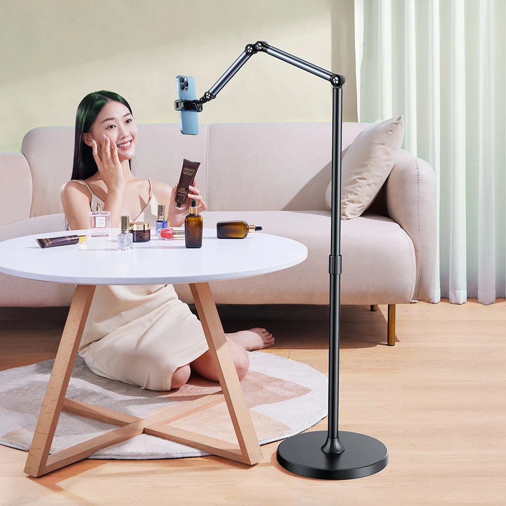 Video Recording Stand 30cm Heavy Base Supports 12.9 Inch Tablet Flexible Phone Tablet Floor Stand Bulk Order