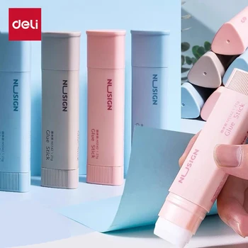 8 Uds Deli Triangle pegamento sólido en barra lindo de alta viscosidad hecho a mano Diy pegamento financiero escuela suministros de papelería de oficina