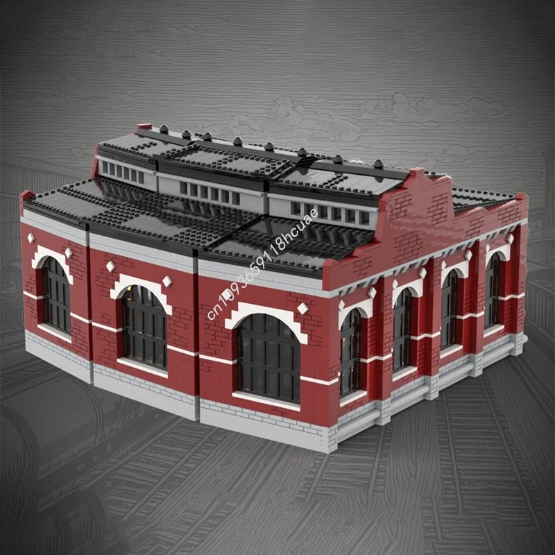 3927 Uds. MOC Roundhouse modelo bloques de construcción Modular niños ladrillo idea educativa juguetes montar regalos de navidad