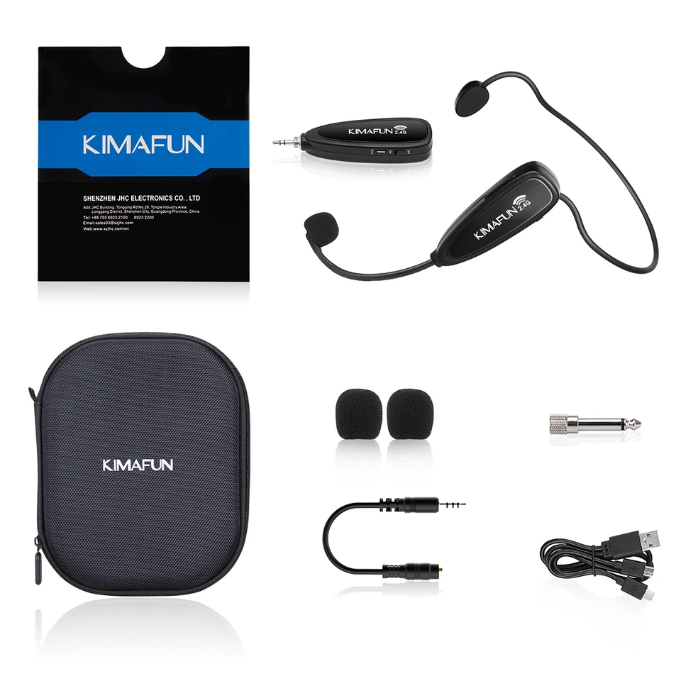 KIMAFUN ワイヤレスウォータープルーフマイク　ヘッドセット　スポーツ Amazon.com: KIMAFUN 2.4G Fitness Headset Wireless Microphone, IP67