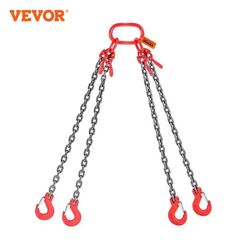 

VEVOR Chain Sling 5/16 Inch X 5 Ft Lifting Chains with Hooks G80 Engine Chain Hoist Lifts Lifting Sling Chains for Engine Hoist