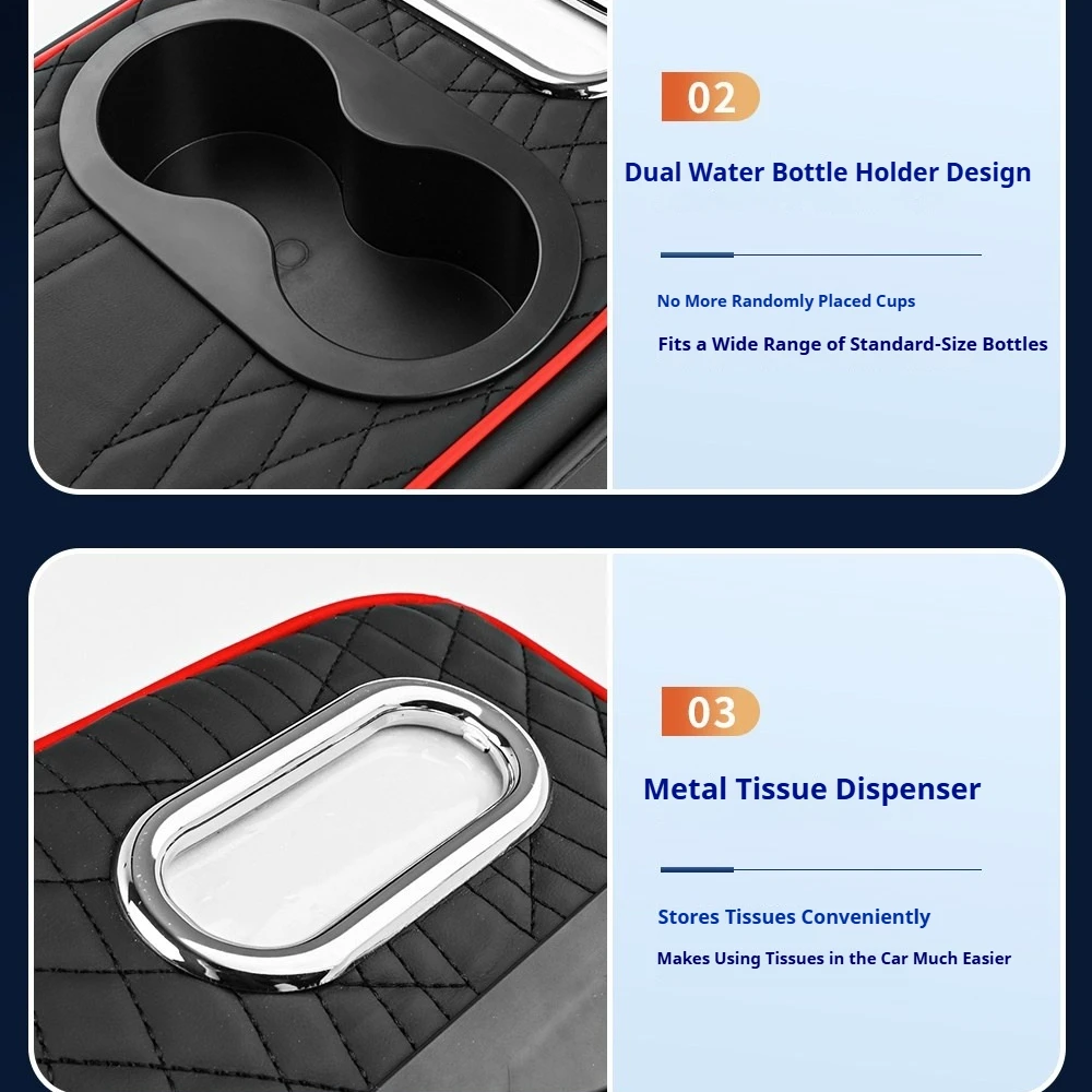 For Mazda 6, Axela,CX4,CX5, Atenza,CX30,Armrest Heightening Pad,Tissue Box & Storage Bag,Car Interior Accessories