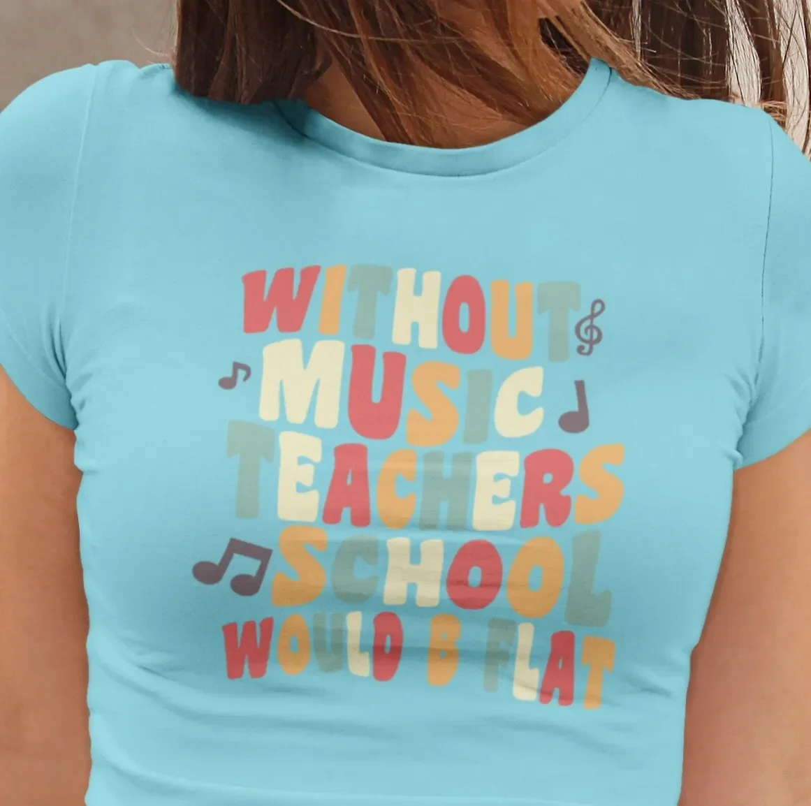 Funny Music Teacher T Shirt For Directors Life Would B Flat Appreciation S