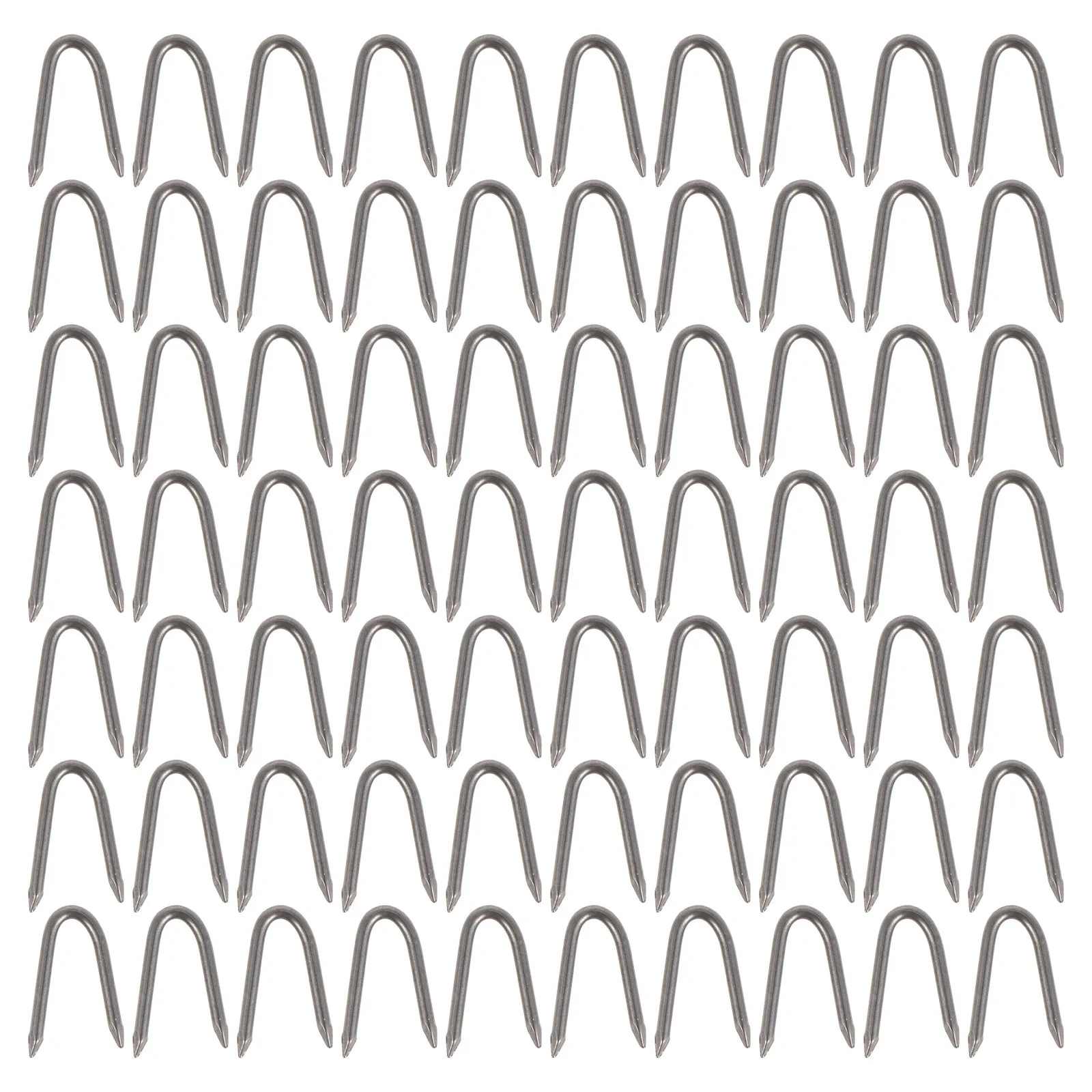 70Pcs Iron U-Shaped Nails Rust-Resistant Fixing Nail for Garden Turf Fence Wire Mesh Staple U-Shaped Fixing Nail