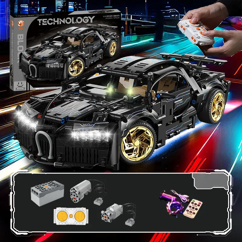 2024 New Technology 1:14, Voice of the Night, Supercar toys racing building block model children's toy gift  1154 (pcs)