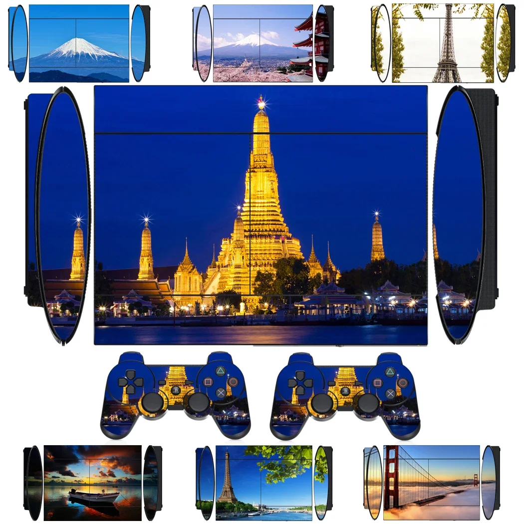 Piękna sceneria 3304 winylowa naklejka ochronna na Sony PS3 Super Slim i 2 naklejki na kontroler