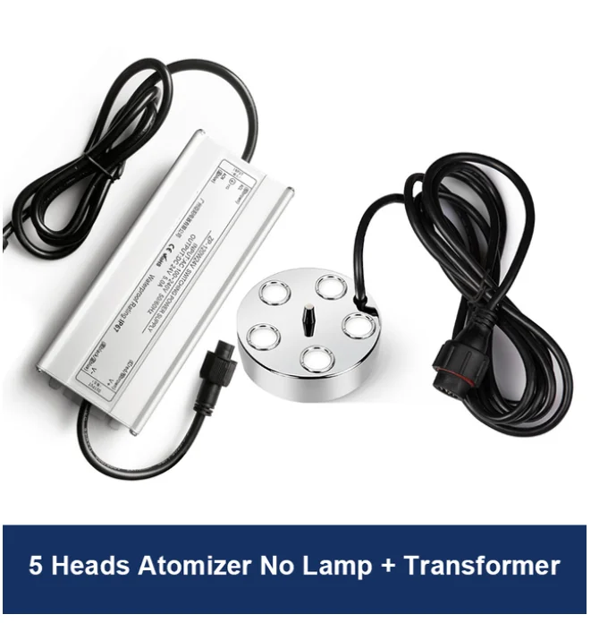siwenyeden 3/5 kopf Ultraschall-luftbefeuchter Nebel Generator Nebel Maker Für Wasser Brunnen Teich Zerstäuber Diffusor Mit Bunten Lampe Vernebler 8