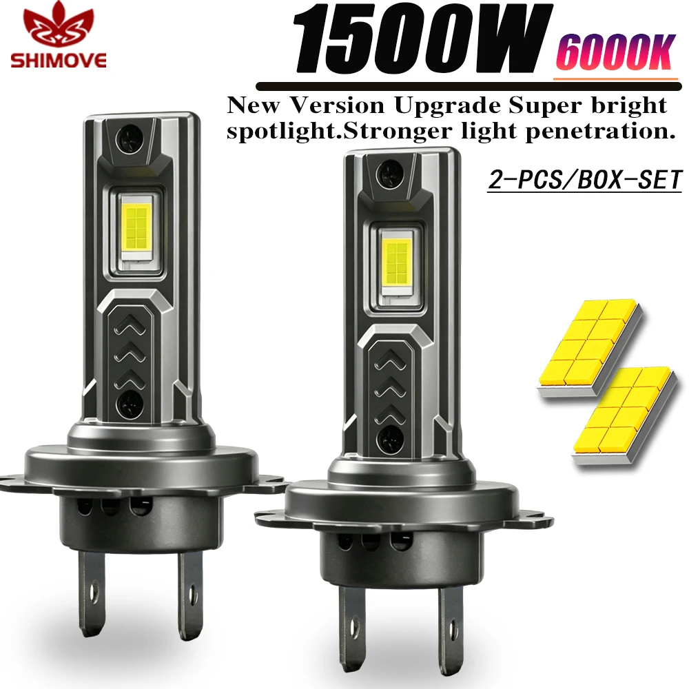 Faros Delanteros LED H7 12V H4, Focos para Automóvil, Bombilla para Faros Delanteros, Canbus de Alta Potencia, Accesorios para Motocicleta, 6000k, Plug&Play