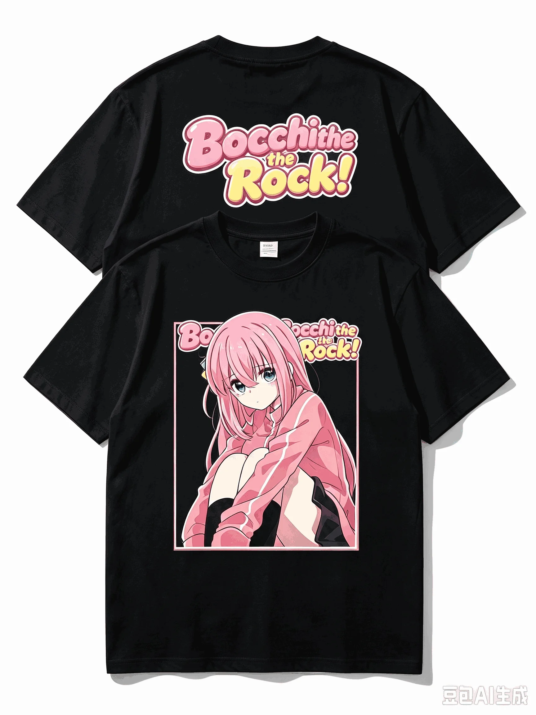 2026 Summer Anime Bocchi The Rock Cute Graphic T-shirt Men Women Hip Hop Streetwear T-shirt Y2K Gothic Cotton Oversized T-shirts