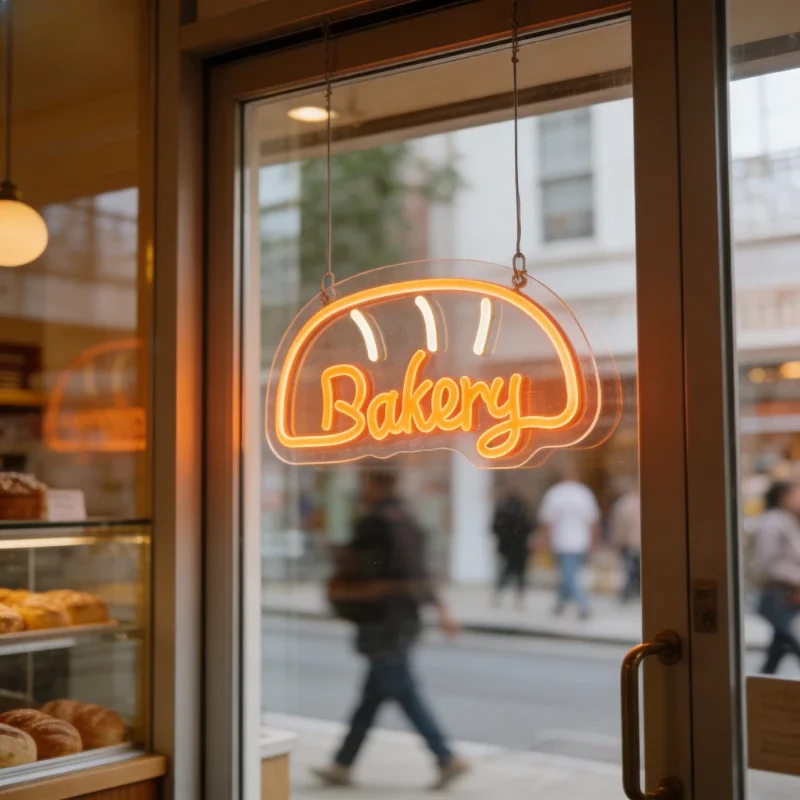 Bakery Loaf Neon Sign Dimmable LED Neon Light for Weekend Brunch Cafe Tea Shop Studio Home Party Kitchen Art Corner Wall Decor