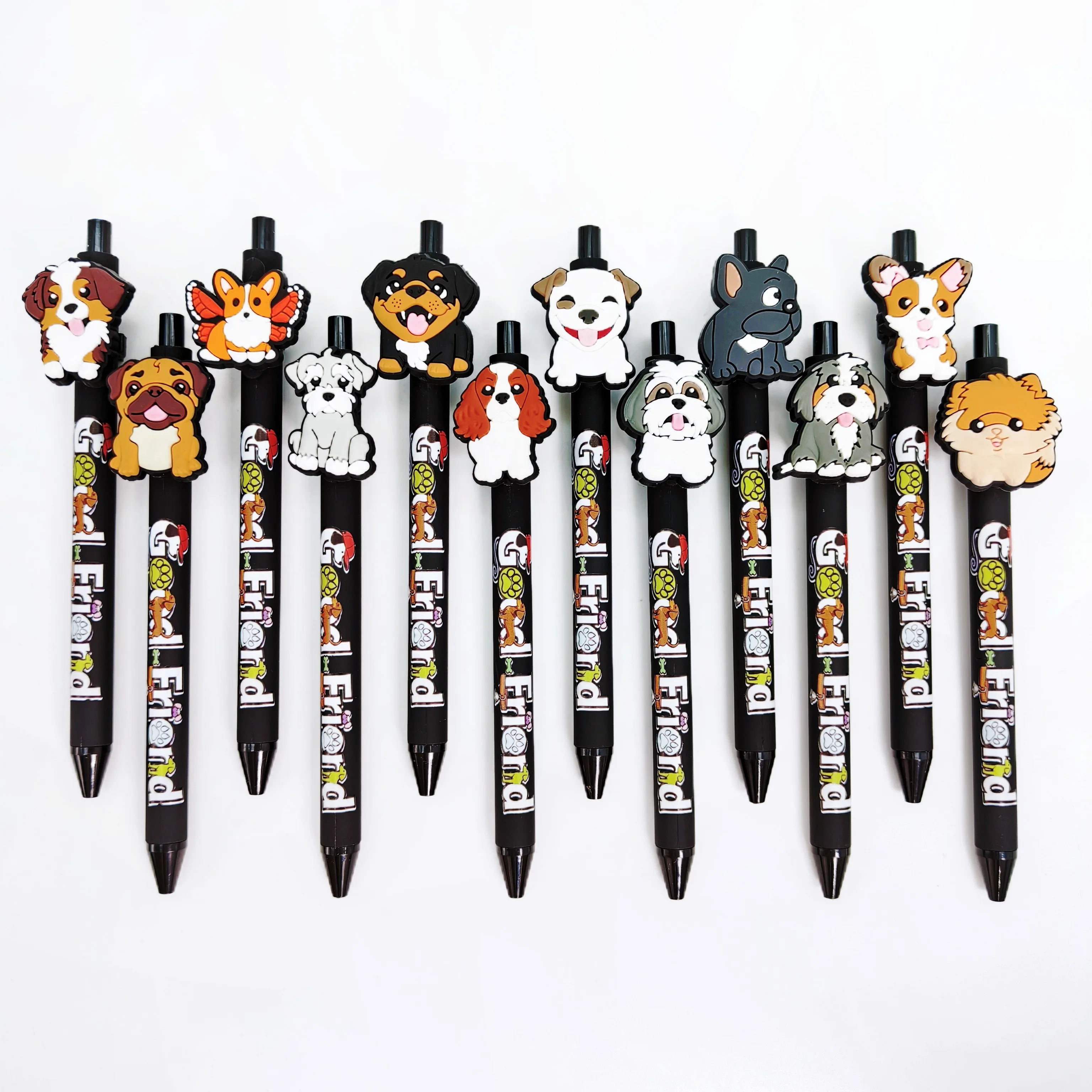 

10 шт./20 шт. шариковая ручка для собак, шариковая ручка на тему собаки, быстросохнущая ручка с черными чернилами, подарочная ручка для студенческой подписи