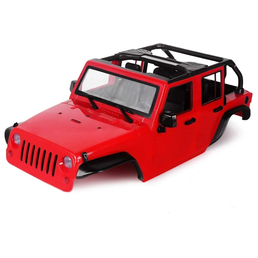 TBSCRC Unassembled Kit 313mm Wheelbase Convertible Open Car Body Shell for 1/10 RC Crawler Axial SCX10 90046 Jeep Wrangler