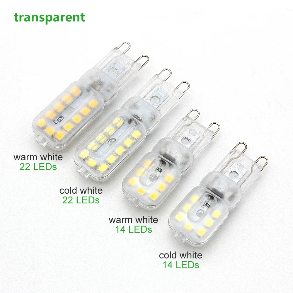 ANBLUB G9 G4 LED Light AC 220V DC 12V Dimmable bulb SMD2835 Spotlight For Chandelier Replace Halogen Lamp Lighting 5pcs/lot