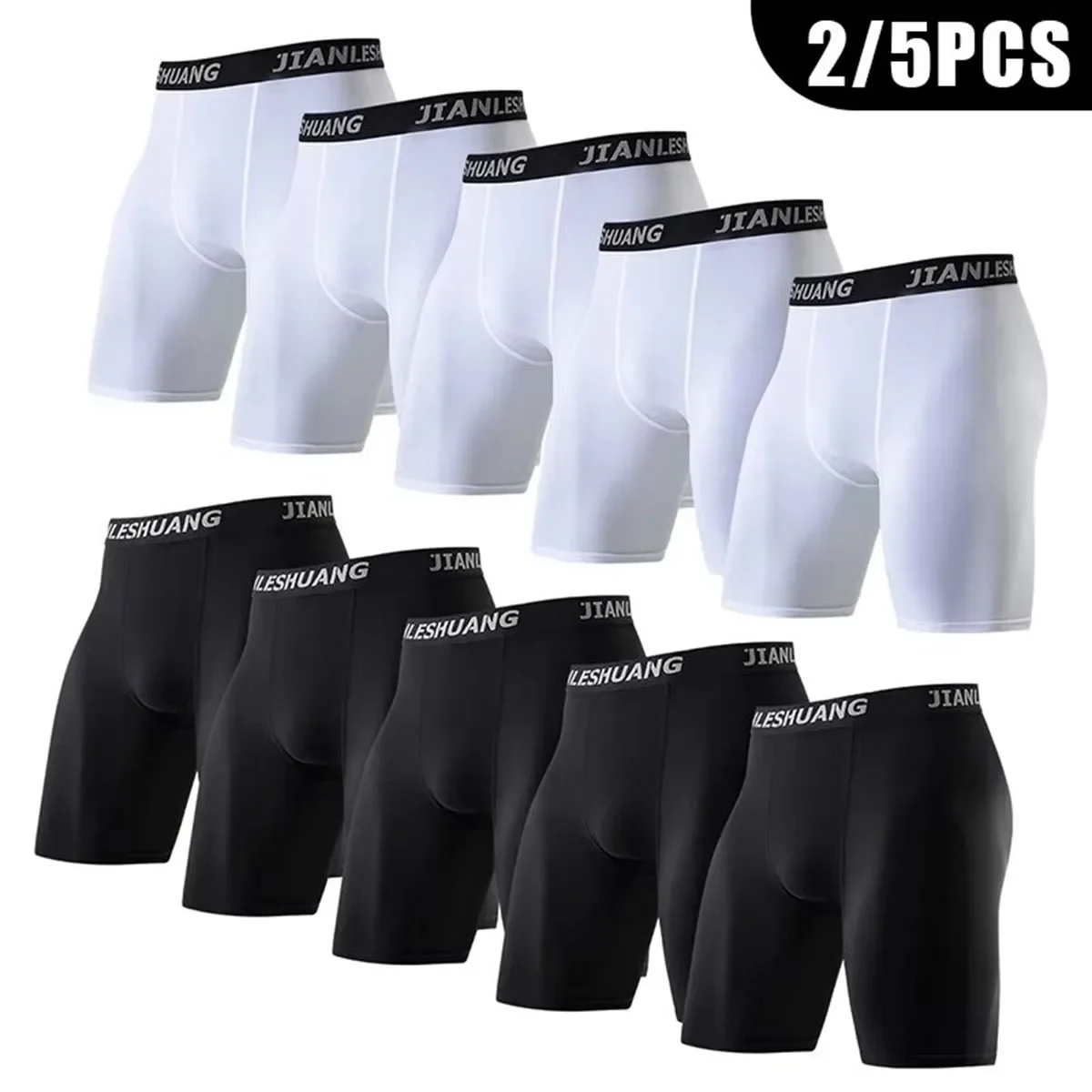 1Pcs Men's Sports Underwear Fitness Long Boxer Shorts Running Training Basketball Football Shorts