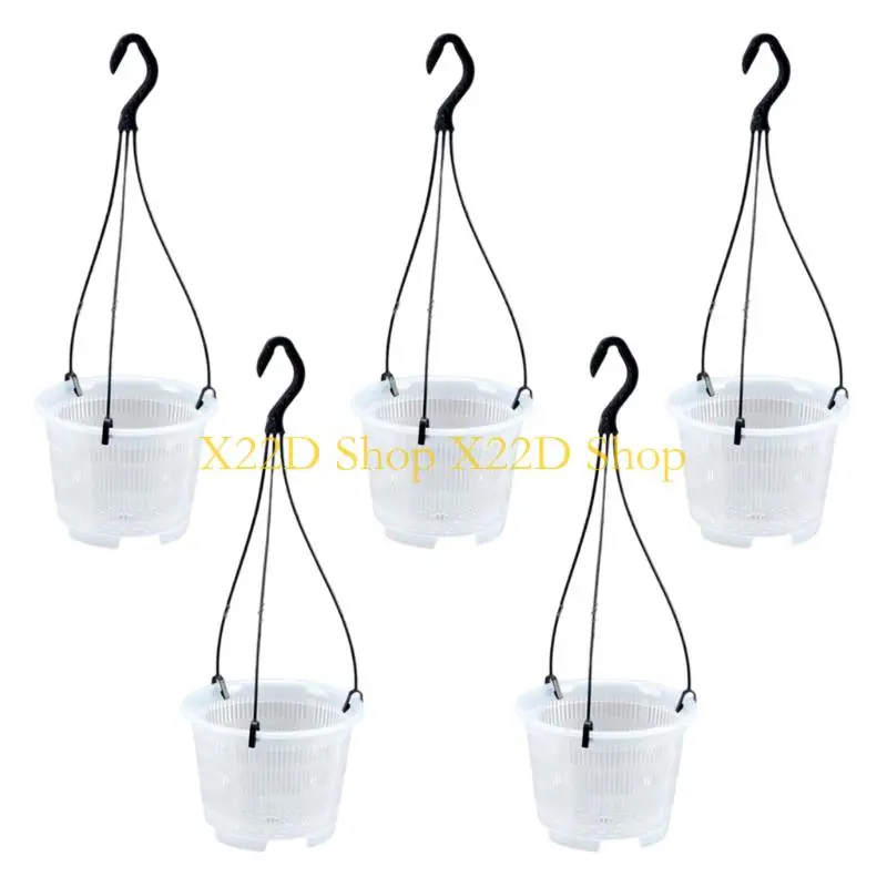 X22D Breathable Pots Decoration Space Saving Flower Vase for Plant Hangers