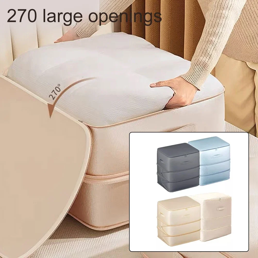 

Stylish Storage Bag Designed for Efficiency for Clothing Bedding and Toy Organization with Unique Dual Opening Feature