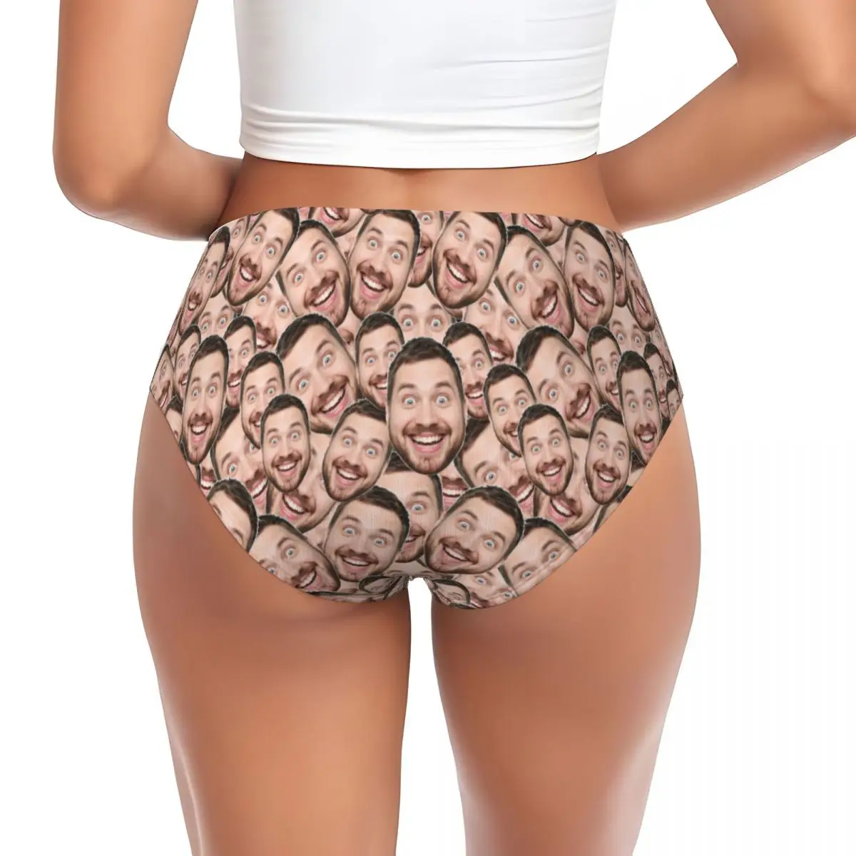 Custom Personalized Face Photo Panties Underwear Female Stretch Brief Panties Customized Briefs Underpants  Valentine's Day Gift