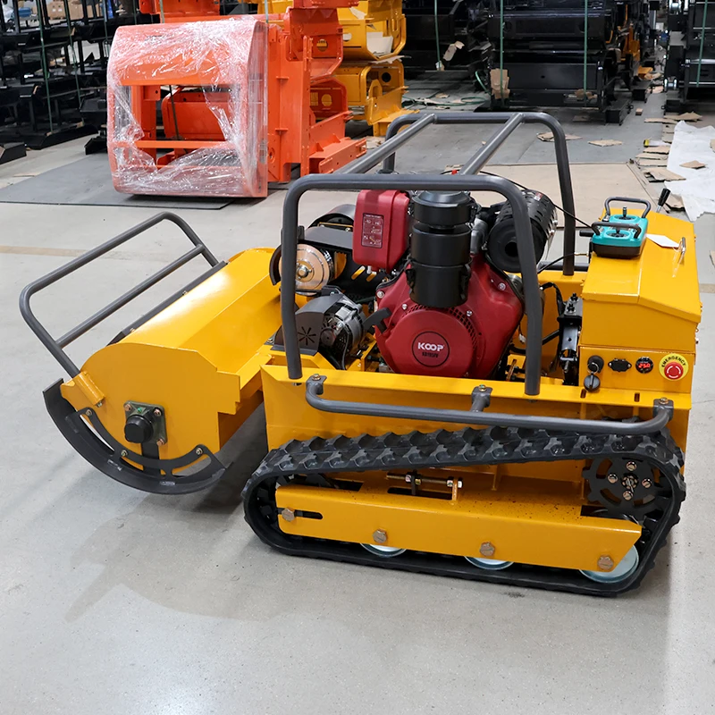 Diesel Powered 800mm Crawler Remote Control Zero Turn Flail Mower for Farmland