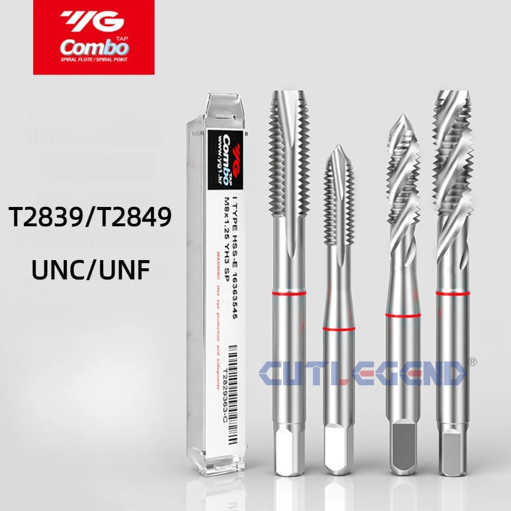 Korea YG Cobalt HSS Gewindebohrer UNC/UNF T2839 Spiralnut T2849 Spiralspitzen-Gewindebohrer für Stahl & Edelstahl 1/4-20 3/8-16 7/8-9 5/8-11 – Detail 1