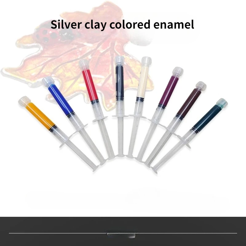 Cold Enamel/DIY Rings Necklace Pendants Silver Jewelry Low-temperature Hand-painted Enamel Jewelry Coloring Natural Drying