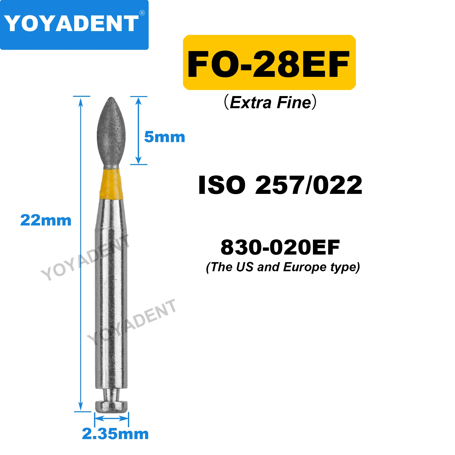 RA tipe 10 buah/pak bor gigi kecepatan rendah, bor Dental Burs Dia.2.35mm untuk Handpiece sudut kontra kecepatan rendah