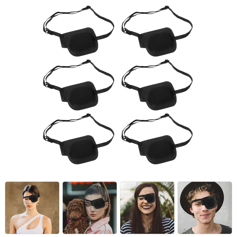 6 Pcs Eye Mask Patch for Amblyopia Single Comfortable Cosplay Prop Polyester 3D Children