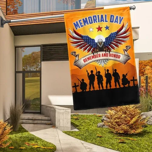 US Veterans Eagle Memorial Day Remember and Honor Flag Graden Flag UUI GGX