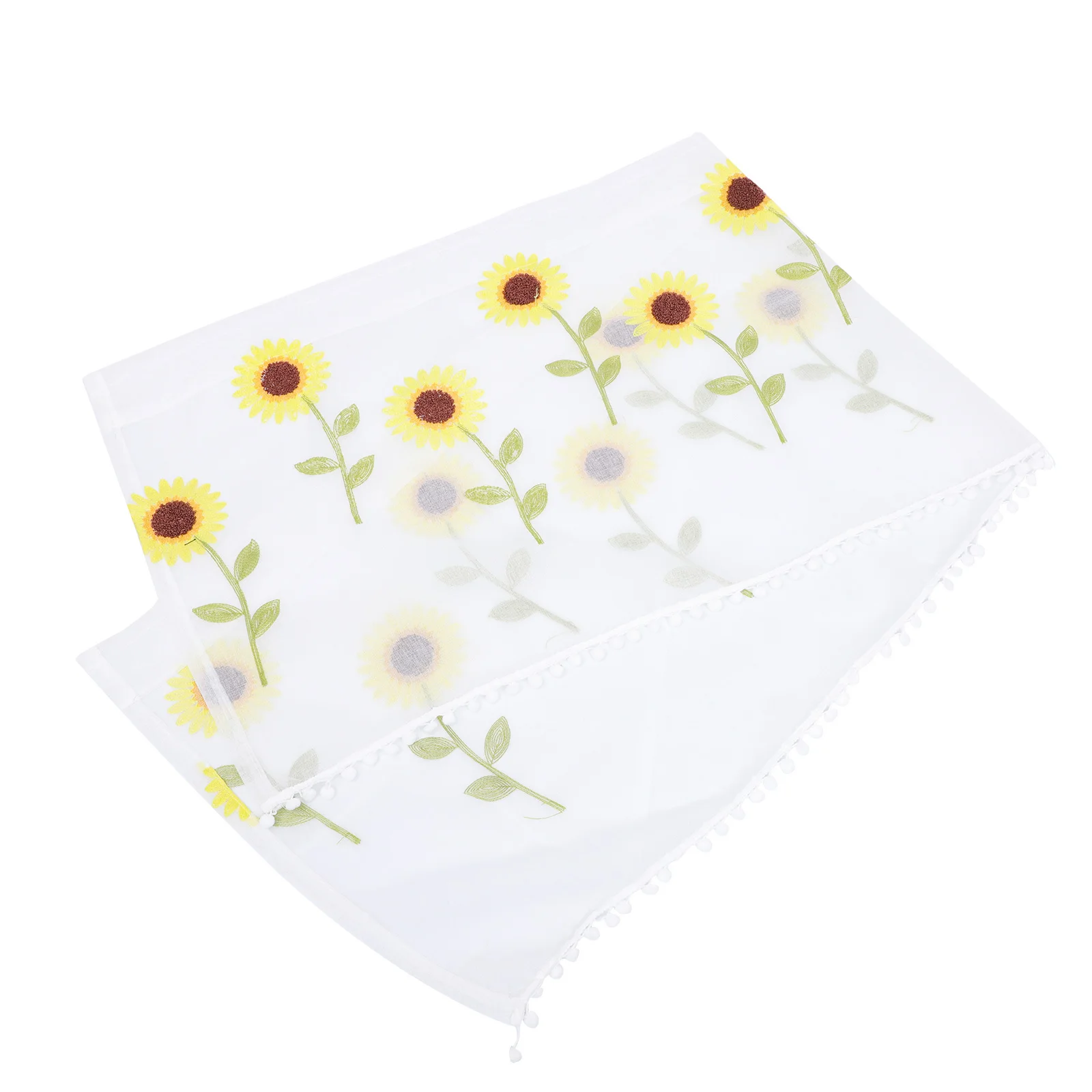 

1Pcs Exquisite Sunflower Short Curtain High-Quality Fabric No Safe Decorative Window Drapes