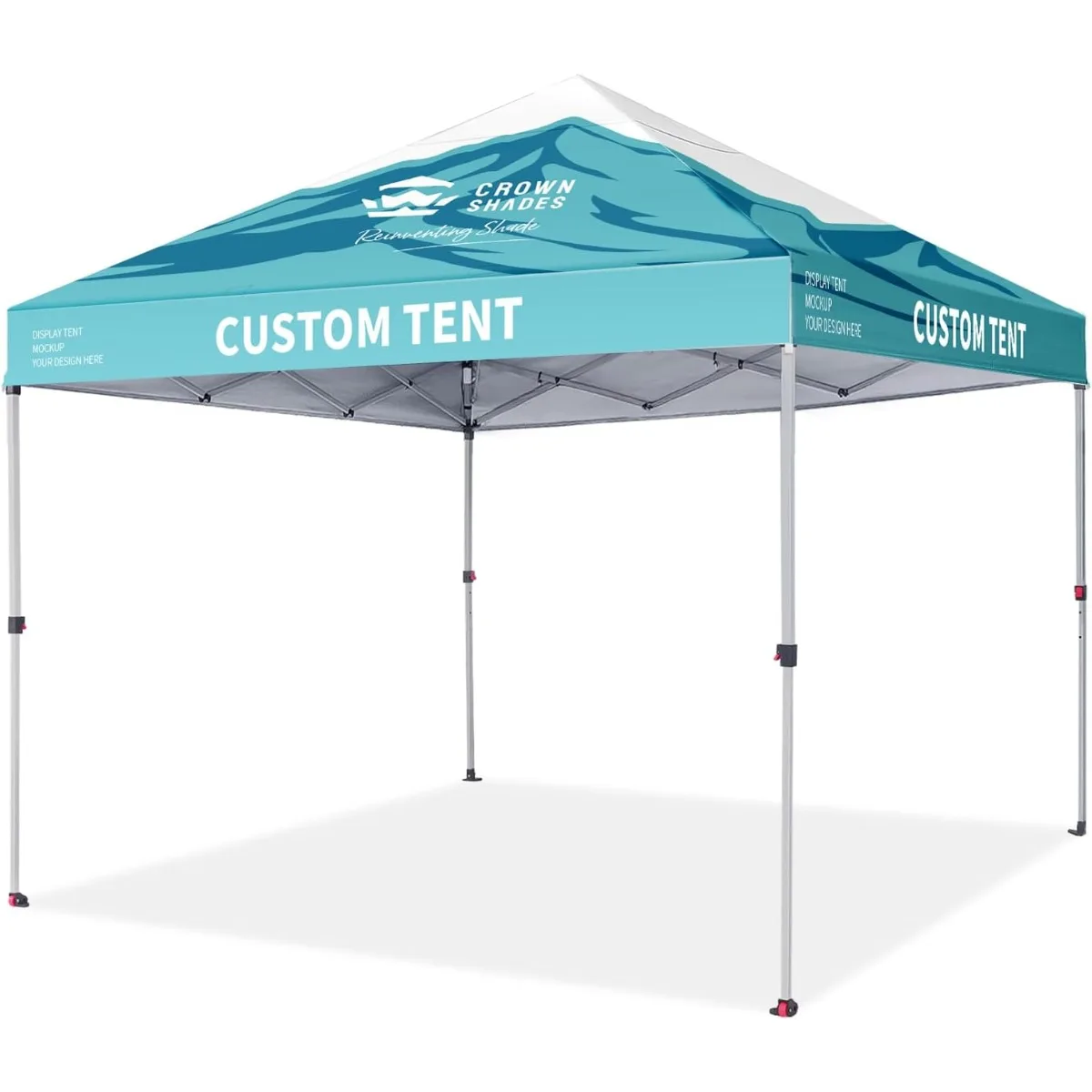 10x10 Custom Canopy Tent with Frame Included Personalized Logo Pop Up Tent for Trade Shows Outdoor Events