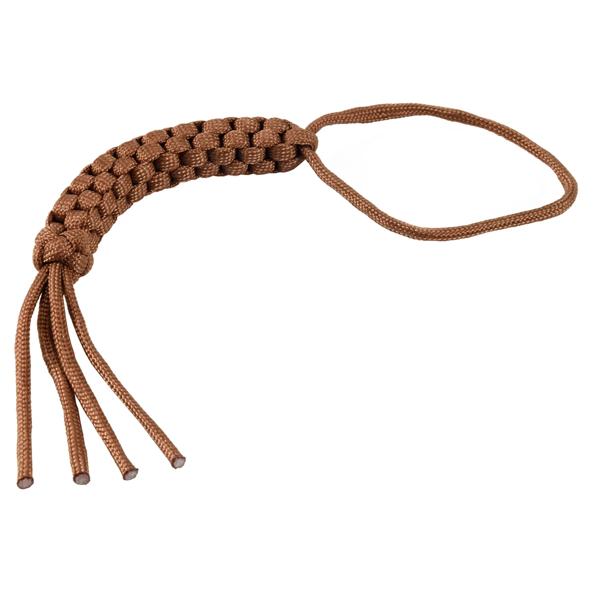 Paracord Square Weave Knife Lanyard--Khaki