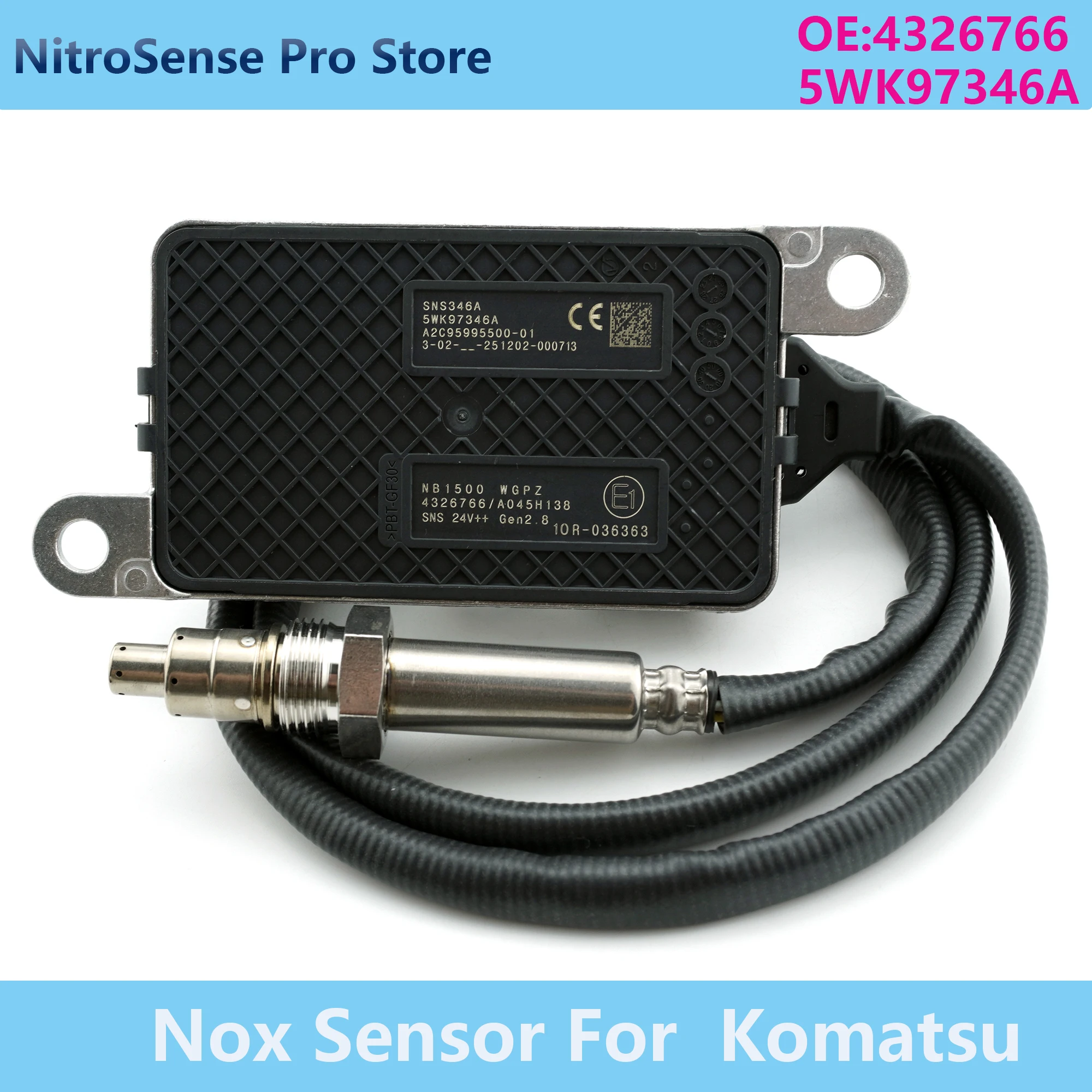 

Car Nox Sensor Nitrogen Oxide Sensor For Komatsu 4326766 5WK97346A High Quality Car Accessories