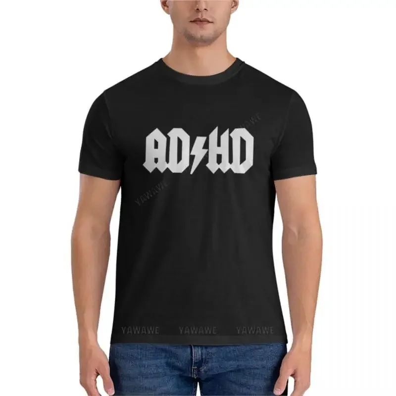 ADH - AD/HD Classic TShirt mens graphic t-shirts big and tall Short t-shirt mens short sleeve male graphic t shirts Round Collar