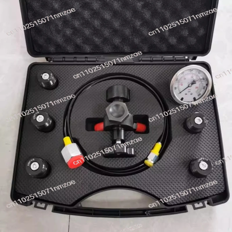 Accumulator Nitrogen Charging Tool Portable Testing Pressure Gauge Oil Pressure Hydraulic Gauge