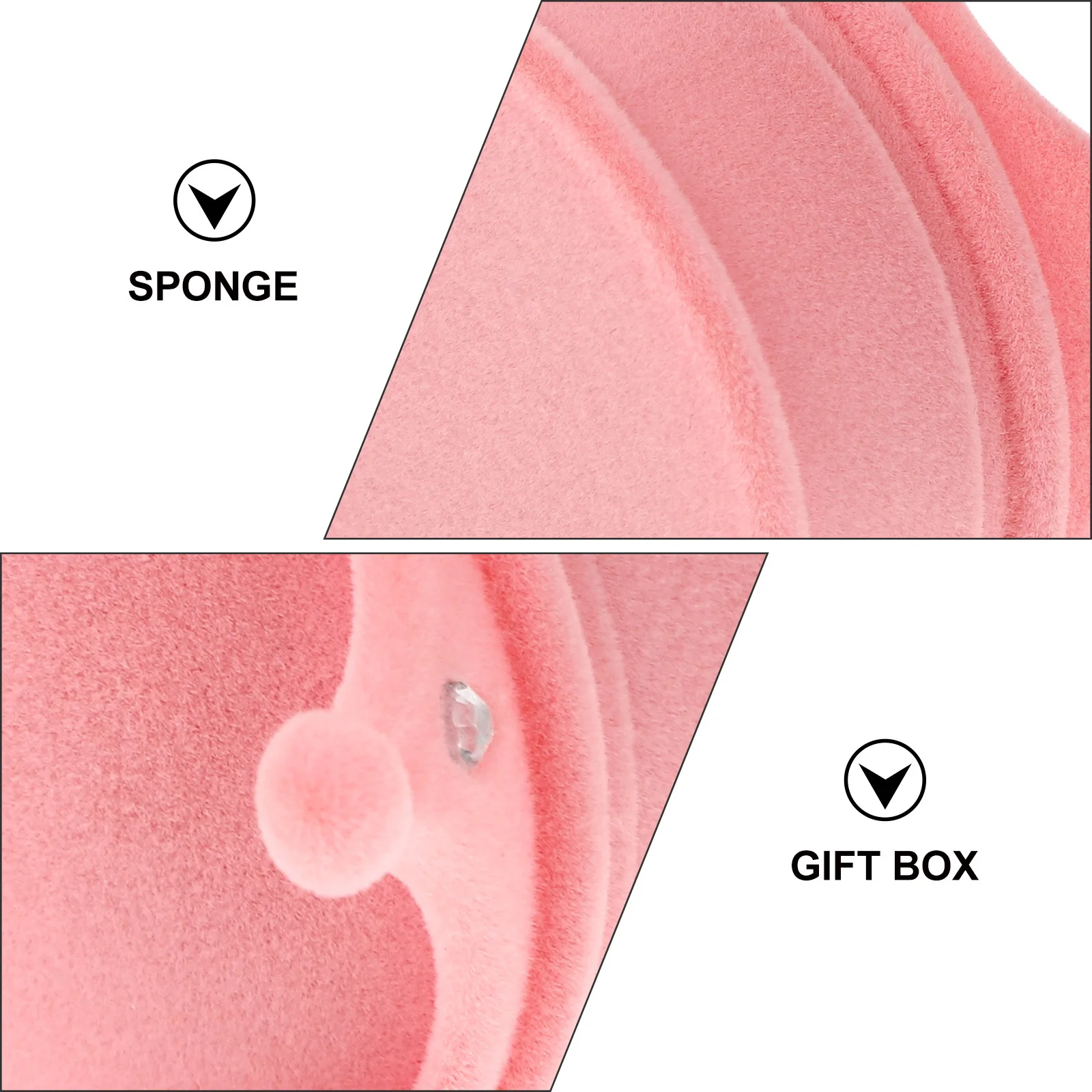 

2Pcs Crown Design Wedding Ring Box Hinged Jewelry Case Storage Holder for Proposal Engagement Wedding Ring Box