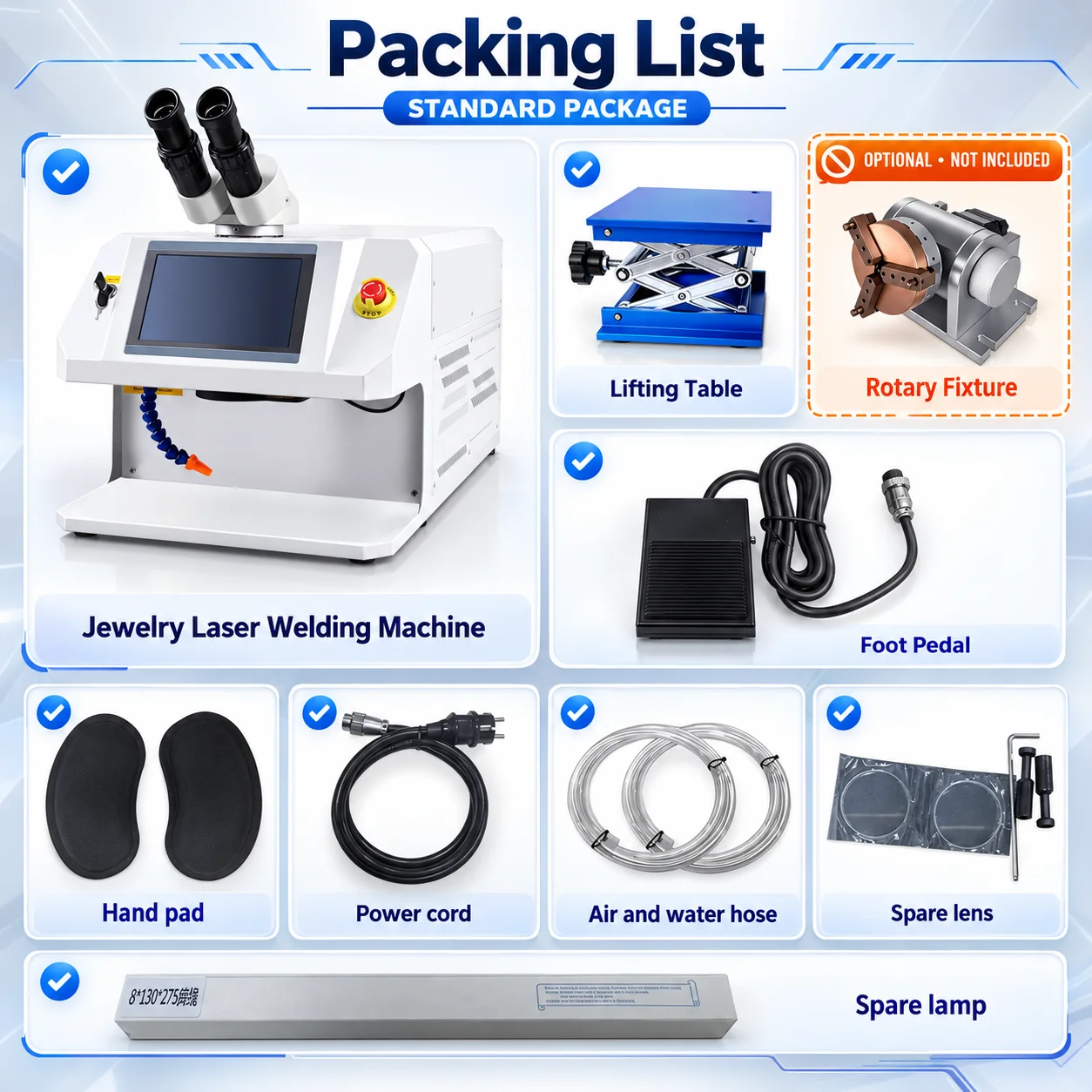 200W Desktop Jewelry Spot Welding Machine 200W YAG Pulsed Laser Jewelry Laser Spot Welding Machine &CCD for Jewelry/Gold/Silver/Metal100W 10X Magnification
