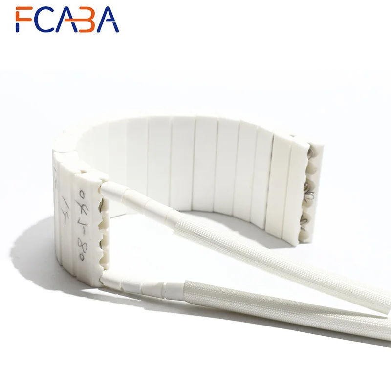 FCABA Ceramic Heating Element 150-400mmx 50mm/60mm High Temperature Uniform Heating Plate for Injection Molding Machine