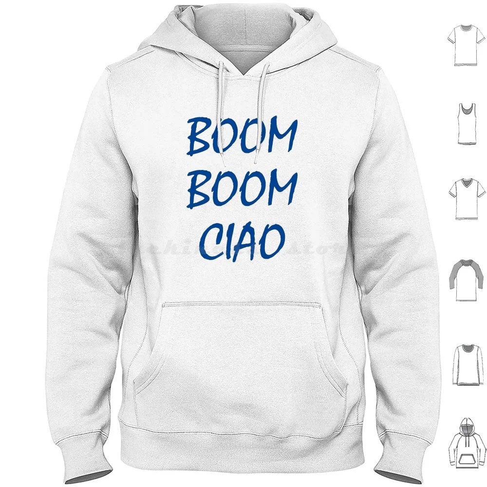 Boom Boom Ciao Hoodie cotton Long Sleeve Boom Boom Ciao Boom Ciao The Paper House Palermo Nairobi Helsinki Serie Movie