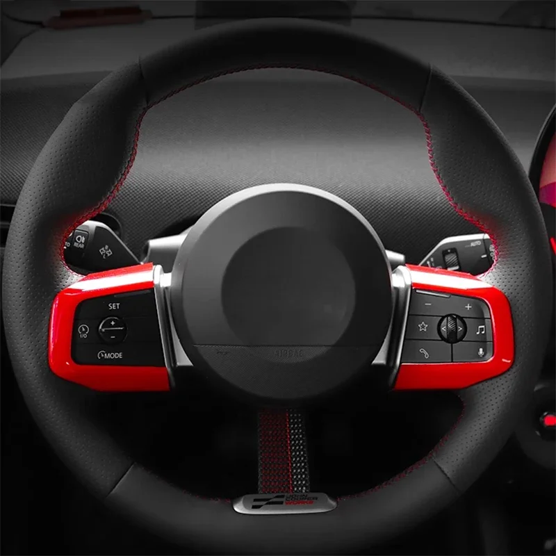 For MINI Cooper E SE J01 EV J05 Aceman U25 Countryman 2024 Car Steering Wheel Button Frame Sticker Interior Trim Accessories