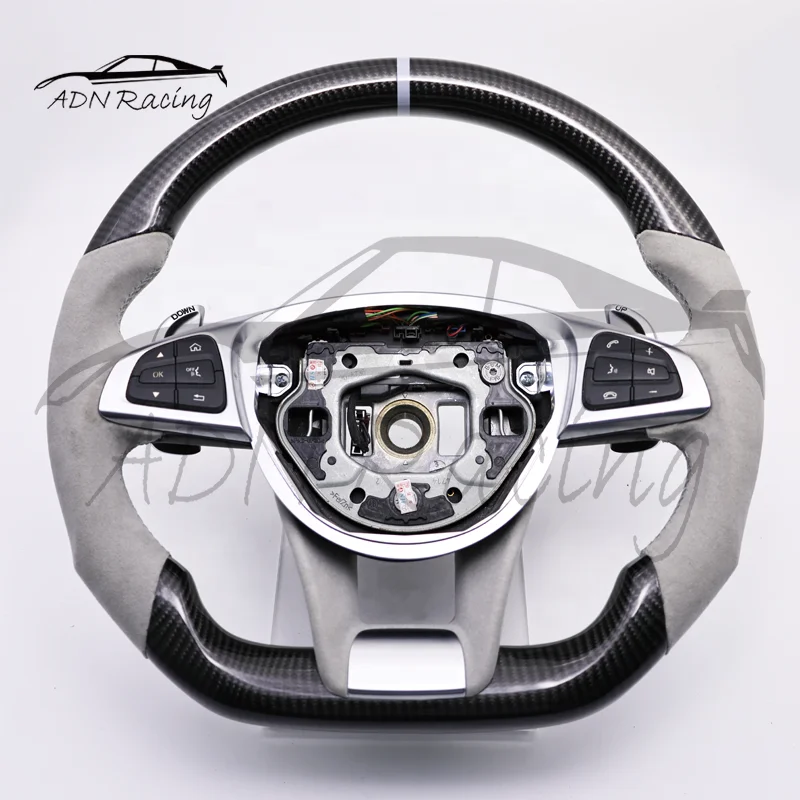 

For Mercedes-Benz AMG W205 C43 C63 GT GLS Custom Carbon Fiber Steering Wheel