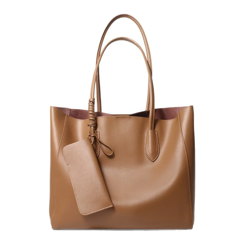 

Jonlily Women Genuine Leather Shoulder Bag Female Fashion Handbag Totes Casual Daybag High Capacity Commuter Bag Purse -KG2229