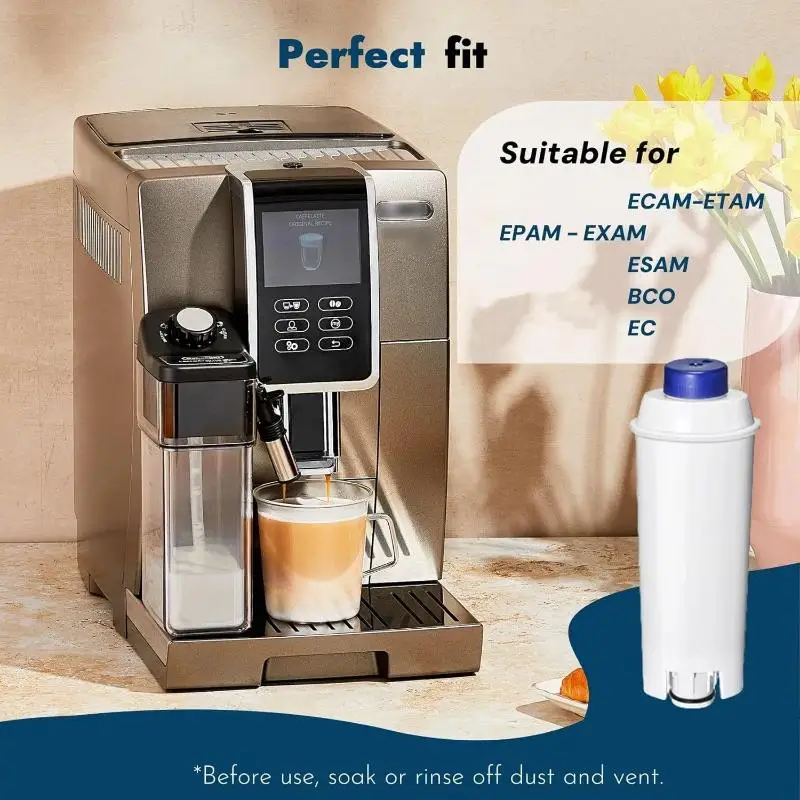 1/2/3pcs Soft Water Filter Water Activated Carbon Replacement For Water Filter DLSC002, Coffee And Espresso Machines ECAM Series
