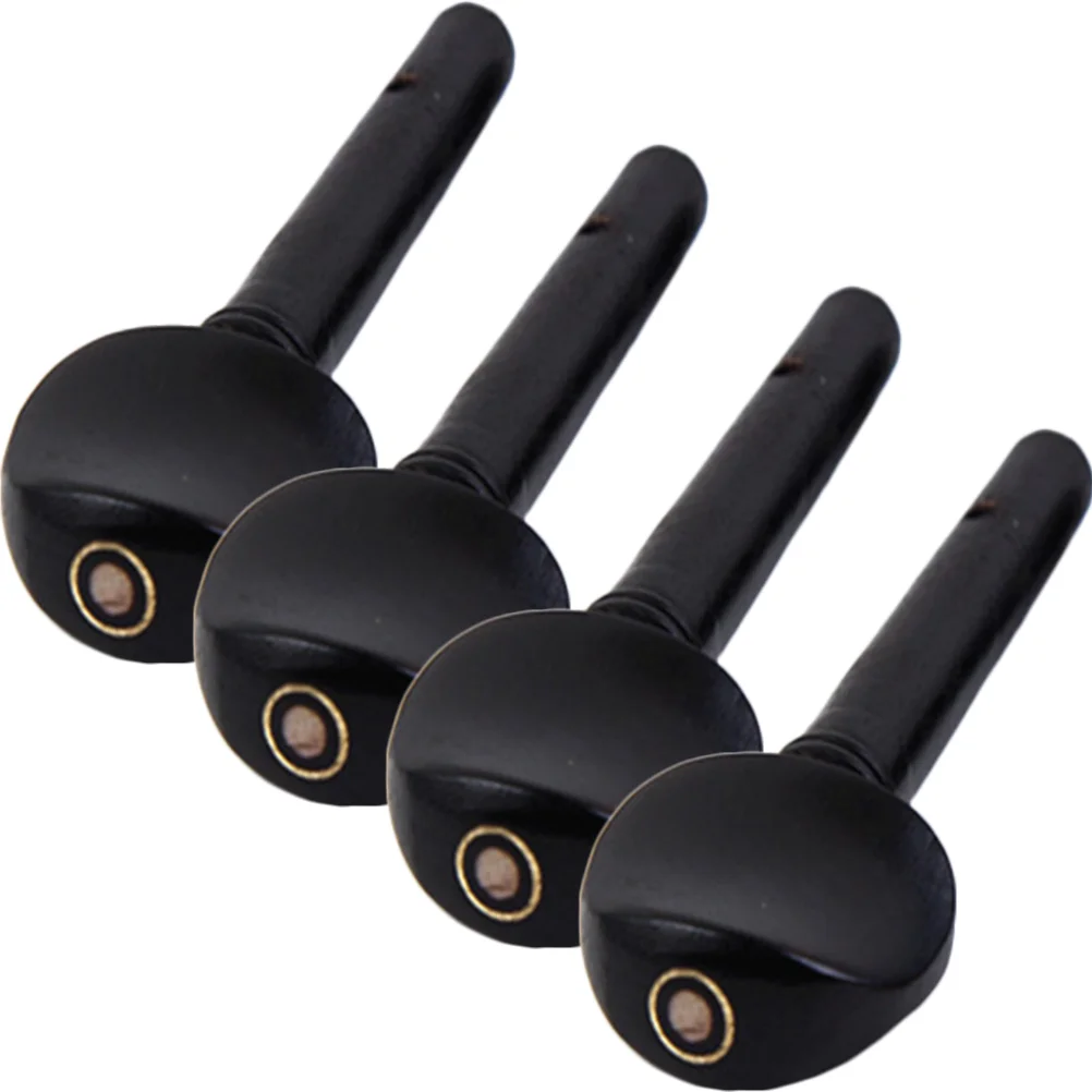 4 Pcs Violin Pegs Oud Accessories Professional Tuning Tuner Keys Wooden Ebony Crafts Practical Fittings