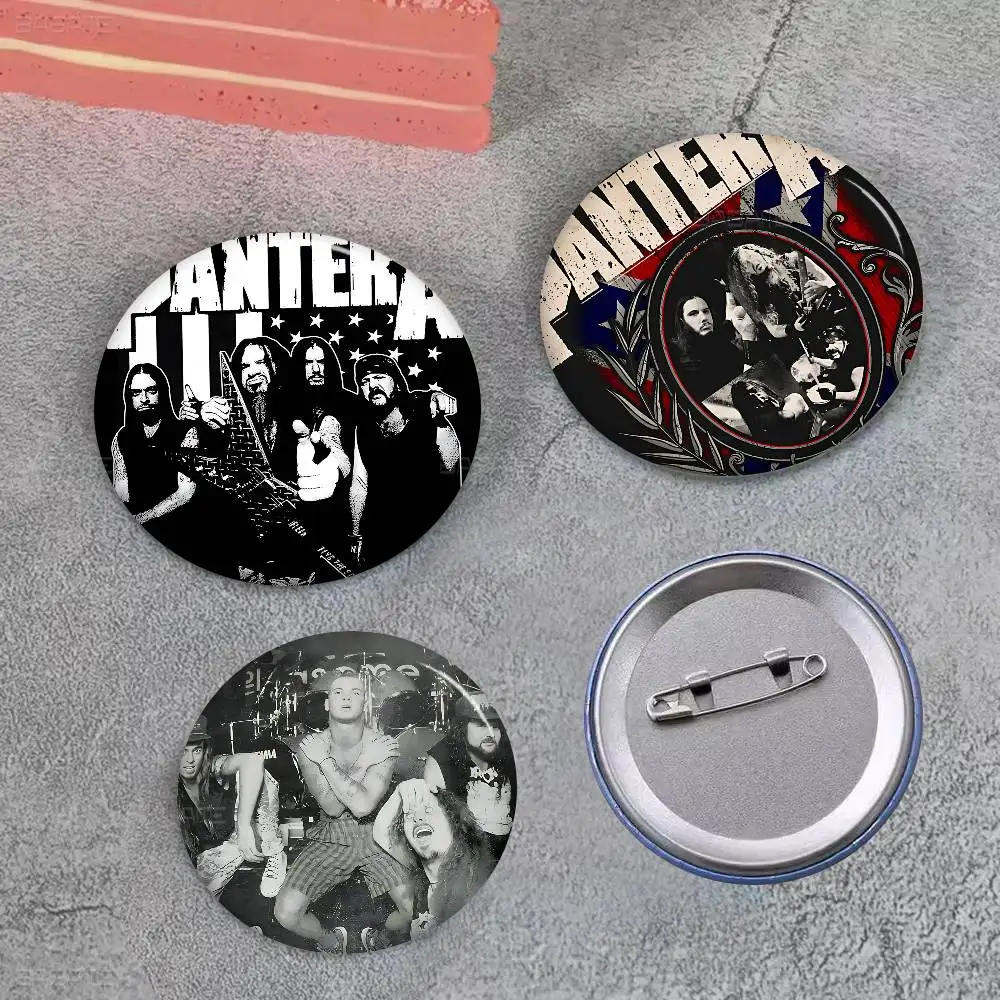 Classic P-Pantera Metal Band Anime Button Pin Handmade Brooch For Clothes Cartoon Badge Backpack Decoration Jewelry Accessories