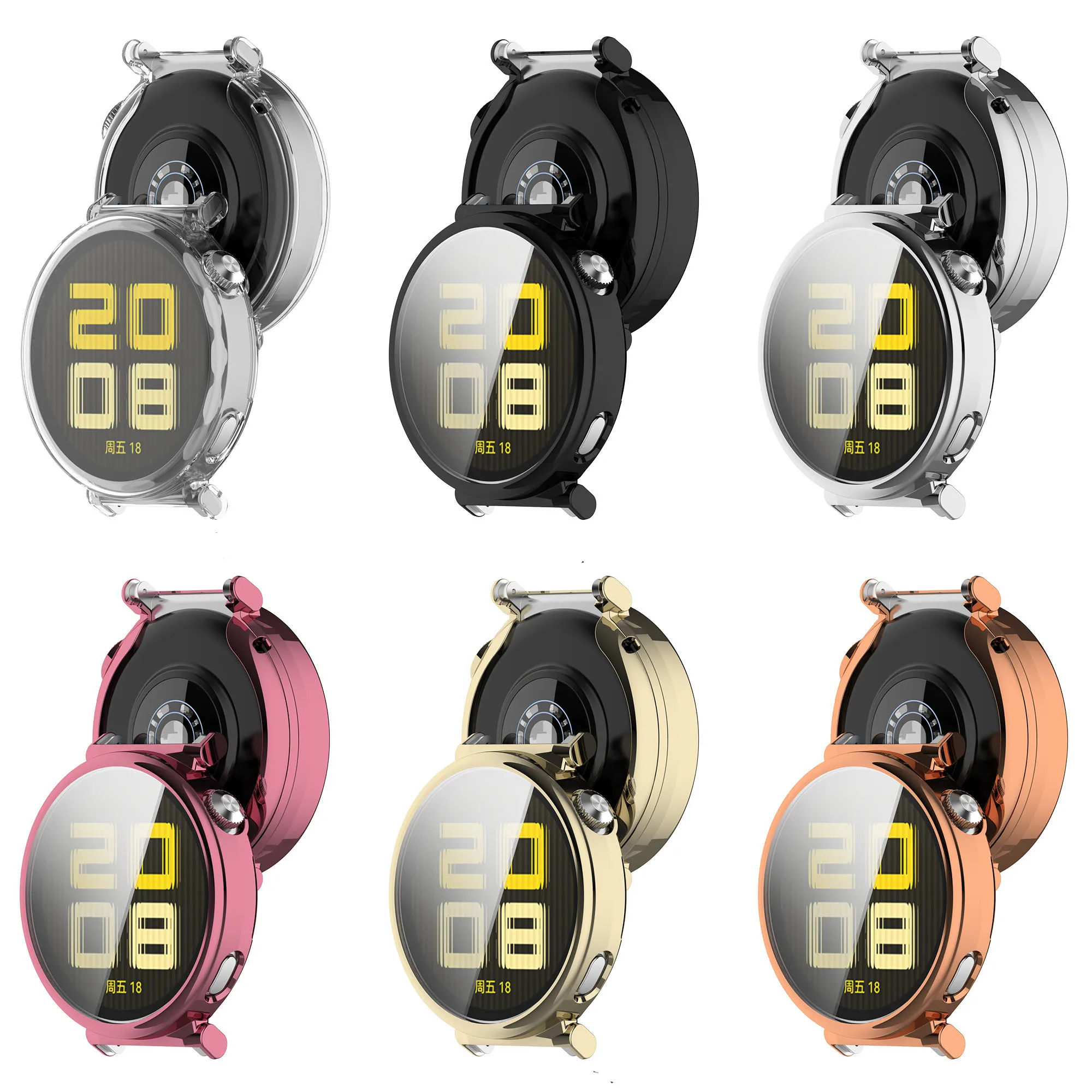 TPU Protective Case For Huawei Watch GT5 Pro 42mm/GT5 41mm Full Screen Protector Shell Cover